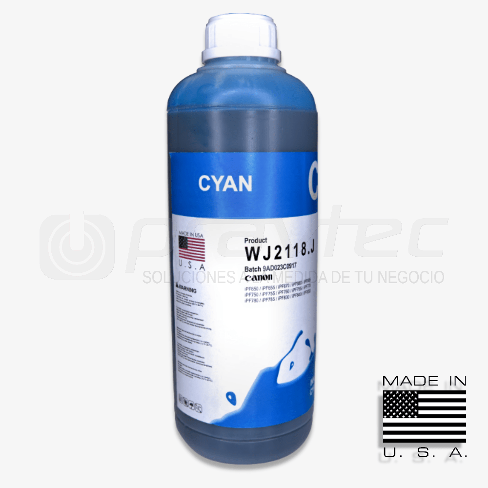 Tinta compatible Cyan para Canon IPF 1Lt.