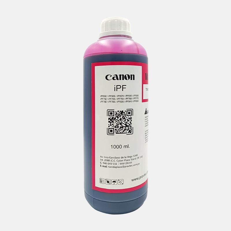 pravtec-productos-tintas-compatibles-litro-magenta-2 TINTA COMPATIBLE MAGENTA DYE PARA PLOTTER CANON X 1LT. MADE IN USA - Imagen 1